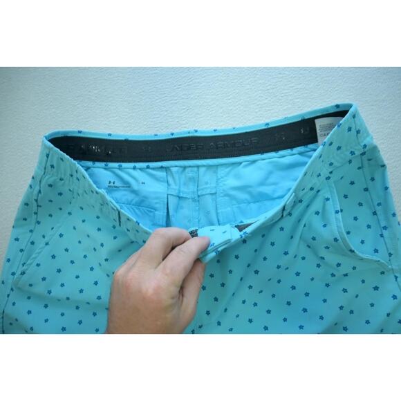 Under Armour Golf Shorts HeatGear Loose Floral Flat Athletic 9" INS Mens Sz 36 - Picture 4 of 7